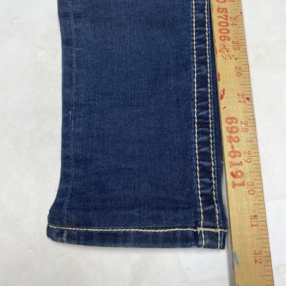 Miss Me Jeans Womens 27 (29x32) Skinny Dark Wash Flap Pocket Embellished Denim - Picture 10 of 11